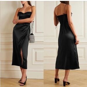 Reformation Black Midi Dress